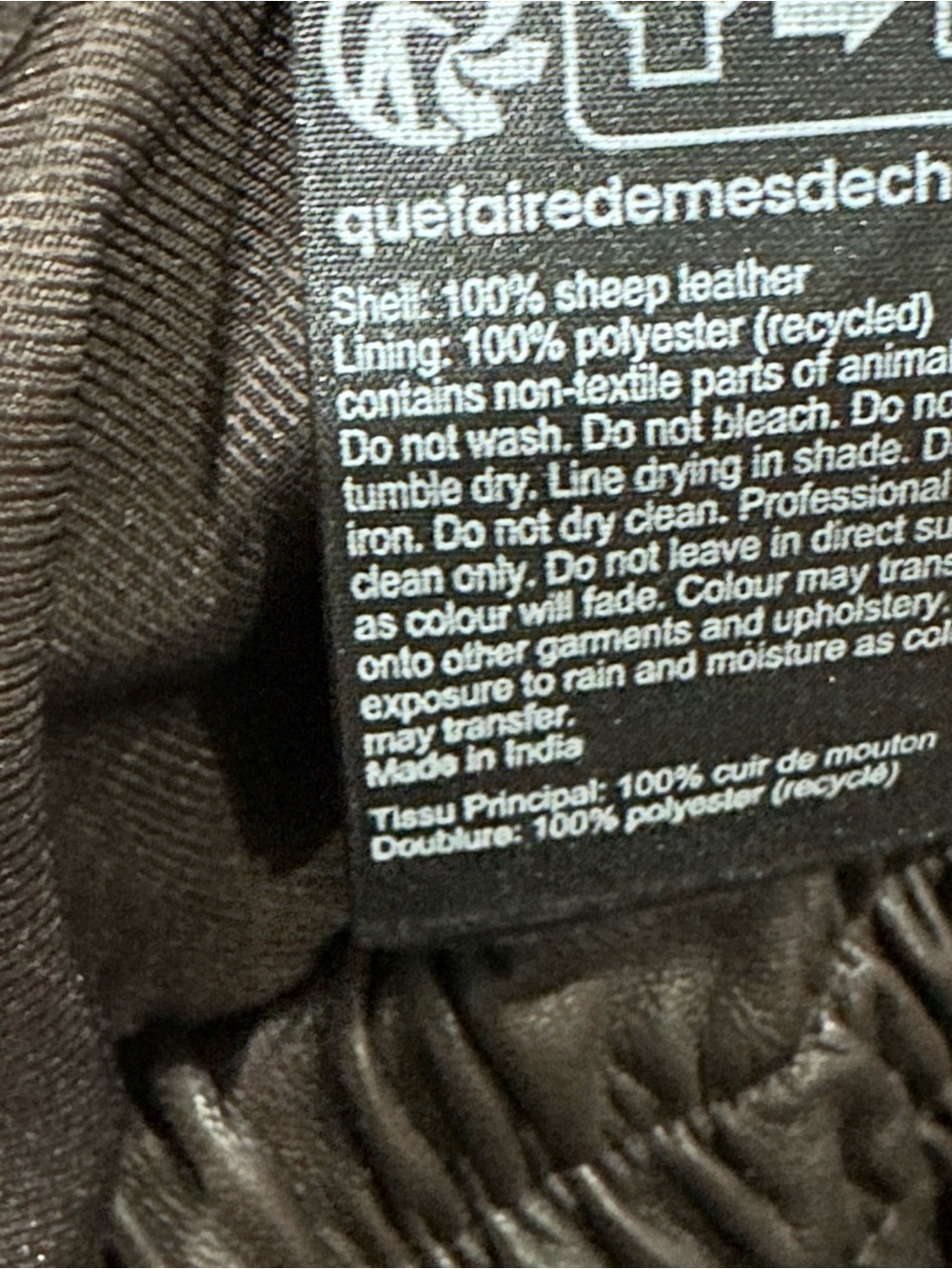 ALLSAINTS CROPPED SHEEP LEATHER JACKET - Picture 13 of 13
